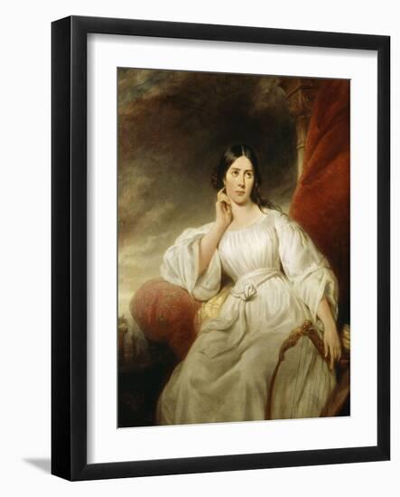 Maria Malibran-Garcia (1808-1836), dans le rôle de Desdémone, à l'acte III-Henri Decaisne-Framed Giclee Print