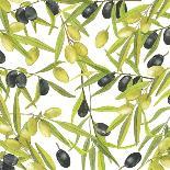 Green and Black Olives Watercolor-Maria Mirnaya-Art Print
