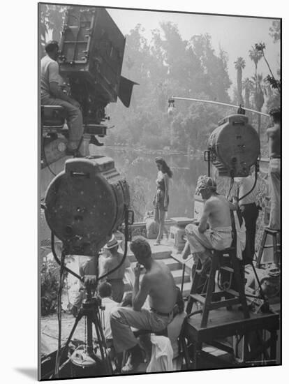 Maria Montez Being Filmed for a New Movie Being Produced-Walter Sanders-Mounted Premium Photographic Print