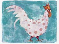 White Rooster with Red Socks-Maria Pietri Lalor-Giclee Print