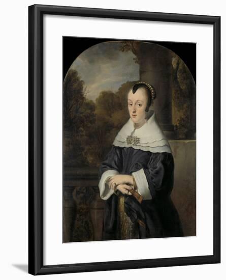 Maria Rey. Wife of Roelof Meulenaer-Ferdinand Bol-Framed Art Print