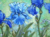 Delphinium and Iris-Maria Rytova-Giclee Print
