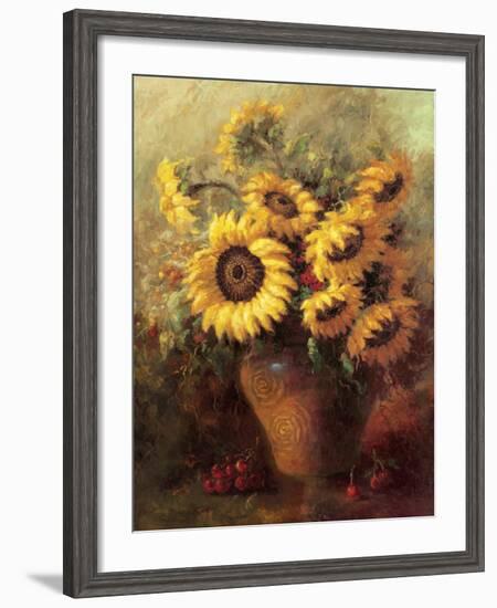 Maria's Sunflowers-Walt-Framed Art Print