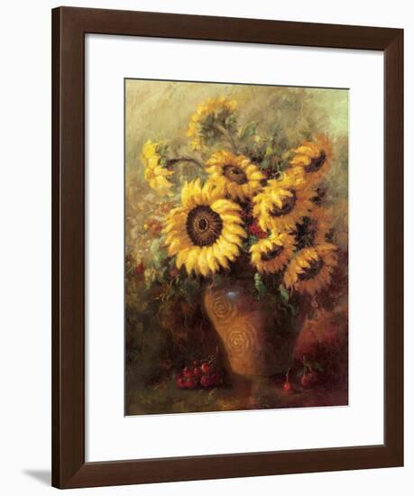 Maria's Sunflowers-Walt-Framed Art Print