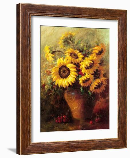 Maria's Sunflowers-Walt-Framed Art Print