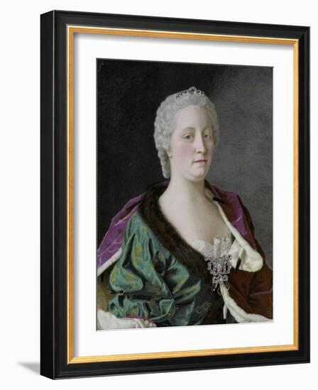 Maria Theresa Empress of Austria, Queen of Hungary and Bohemia, 1747-Jean-Etienne Liotard-Framed Giclee Print