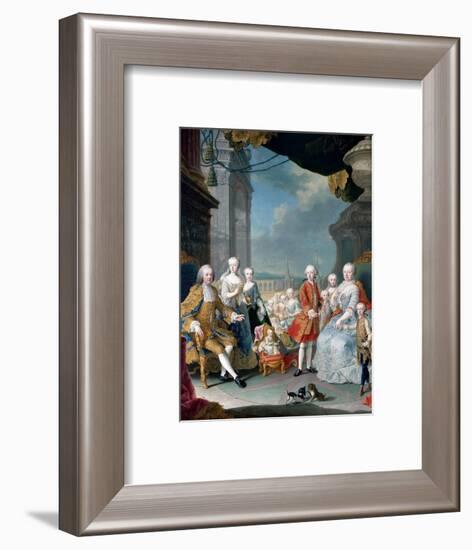 Maria Theresia of Austria and Francis I with their Children-Martin Van Meytens, the Younger-Framed Giclee Print