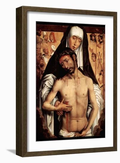 Maria with Dying Christ by Memling-Hans Memling-Framed Art Print