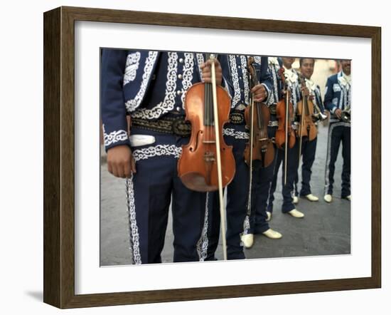 Mariachi Violin Players Line Up-xPacifica-Framed Photographic Print