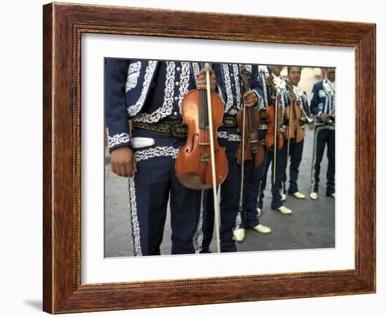 Mariachi Violin Players Line Up-xPacifica-Framed Photographic Print