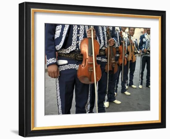 Mariachi Violin Players Line Up-xPacifica-Framed Photographic Print