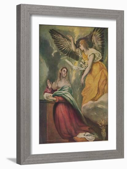 'Mariae Verkundigung', (The Annunciation), c1595 - 1600, (1938)-El Greco-Framed Giclee Print