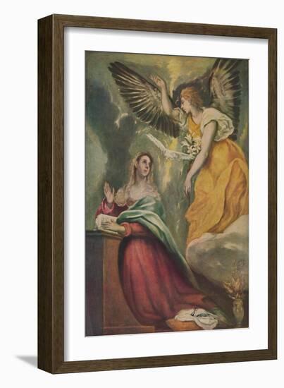 'Mariae Verkundigung', (The Annunciation), c1595 - 1600, (1938)-El Greco-Framed Giclee Print