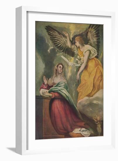 'Mariae Verkundigung', (The Annunciation), c1595 - 1600, (1938)-El Greco-Framed Giclee Print