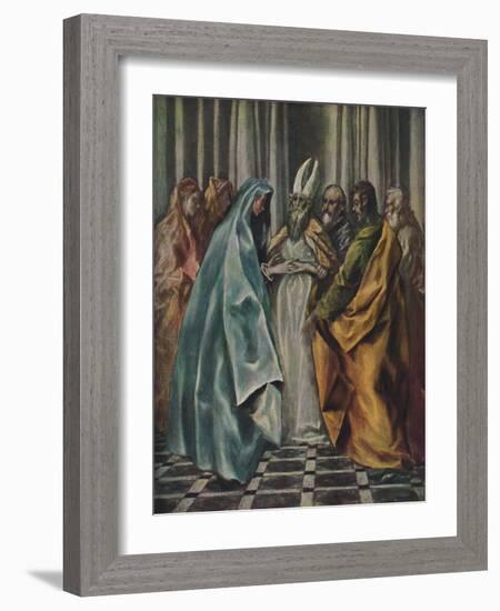 'Mariae Verlobnis', (The Betrothal of the Virgin), c1600- 1614, (1938)-El Greco-Framed Giclee Print