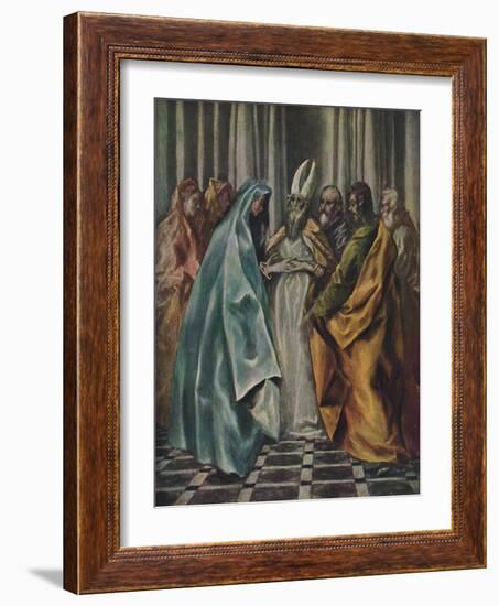 'Mariae Verlobnis', (The Betrothal of the Virgin), c1600- 1614, (1938)-El Greco-Framed Giclee Print