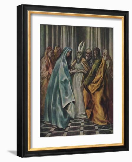 'Mariae Verlobnis', (The Betrothal of the Virgin), c1600- 1614, (1938)-El Greco-Framed Giclee Print