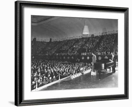 Marian Anderson Performing at the Dar Constitution Hall-null-Framed Premium Photographic Print