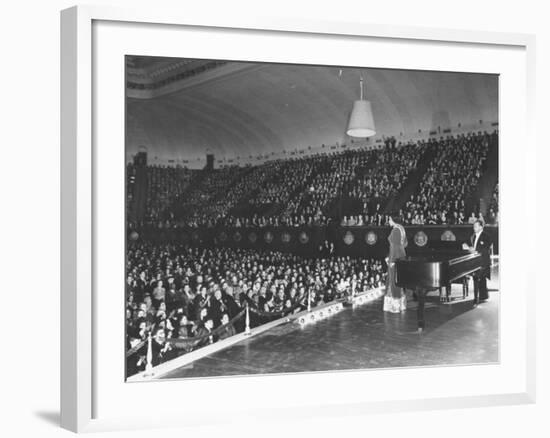 Marian Anderson Performing at the Dar Constitution Hall-null-Framed Premium Photographic Print