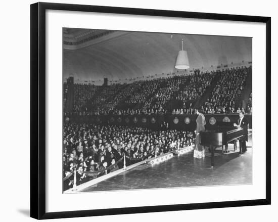 Marian Anderson Performing at the Dar Constitution Hall-null-Framed Premium Photographic Print