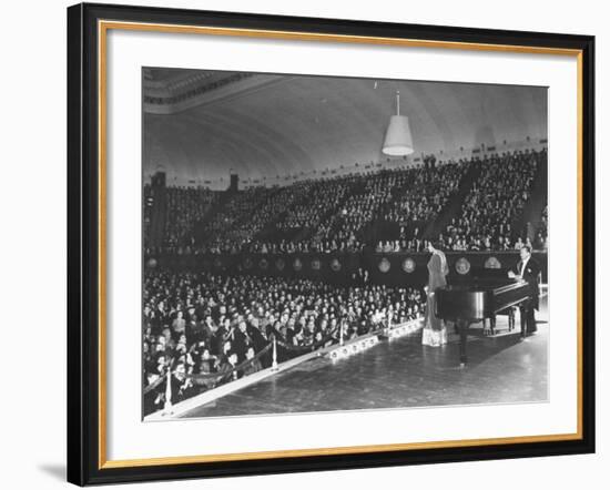 Marian Anderson Performing at the Dar Constitution Hall-null-Framed Premium Photographic Print