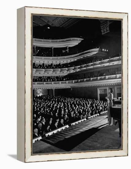 Marian Anderson Performing for an Audience at Carnegie Hall-Gjon Mili-Framed Premier Image Canvas