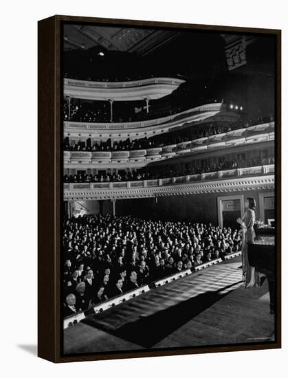 Marian Anderson Performing for an Audience at Carnegie Hall-Gjon Mili-Framed Premier Image Canvas