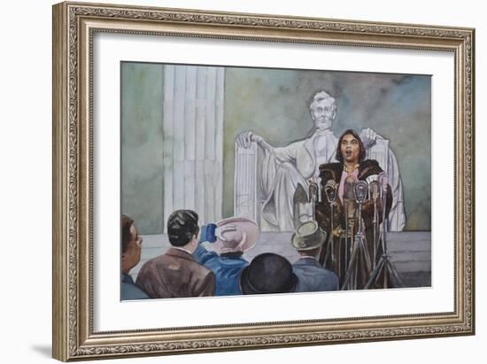 Marian Anderson Sang!, 2010 (w/c on paper)-Colin Bootman-Framed Giclee Print