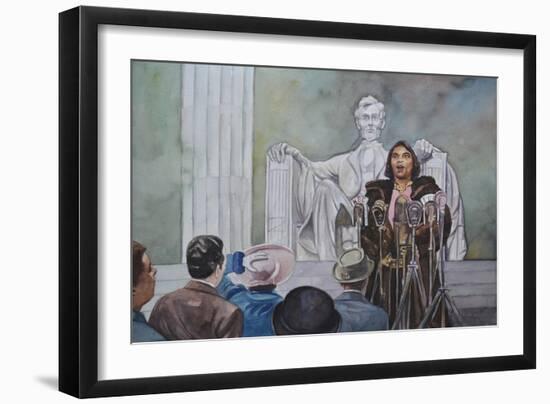 Marian Anderson Sang!, 2010 (w/c on paper)-Colin Bootman-Framed Giclee Print