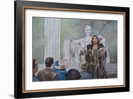 Marian Anderson Sang!, 2010 (w/c on paper)-Colin Bootman-Framed Giclee Print