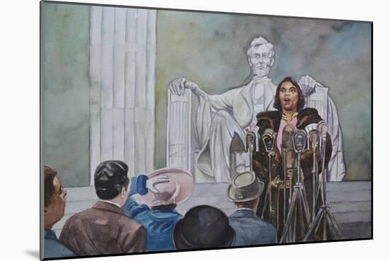 Marian Anderson Sang!, 2010 (w/c on paper)-Colin Bootman-Mounted Giclee Print