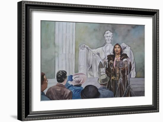 Marian Anderson Sang!, 2010 (w/c on paper)-Colin Bootman-Framed Giclee Print