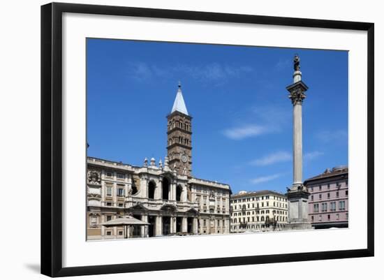 Marian Column and Basilica Santa Maria Maggiore, Rome, Lazio, Italy-James Emmerson-Framed Photographic Print