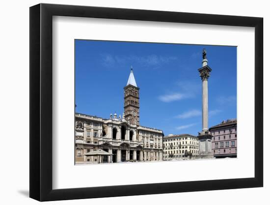 Marian Column and Basilica Santa Maria Maggiore, Rome, Lazio, Italy-James Emmerson-Framed Photographic Print