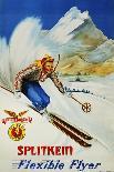 Splitkein Flexible Flyer Skis Advertisement Poster-Marian E. Williams-Framed Premier Image Canvas