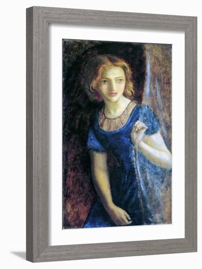 Mariana at the Window, 1865-67-Arthur Hughes-Framed Giclee Print