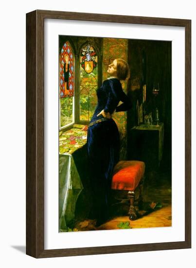 Marianna in the Moated Grange-John Everett Millais-Framed Art Print