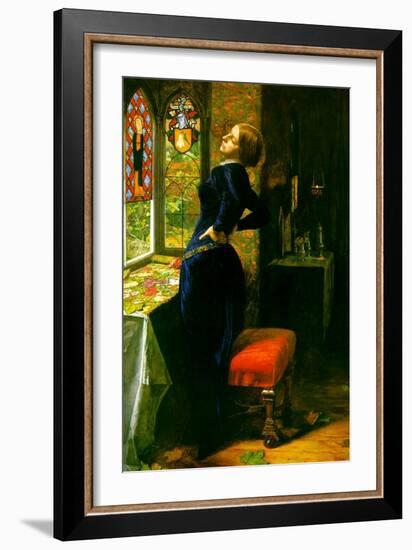 Marianna in the Moated Grange-John Everett Millais-Framed Art Print