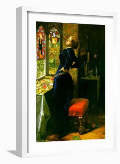 Marianna in the Moated Grange-John Everett Millais-Framed Art Print