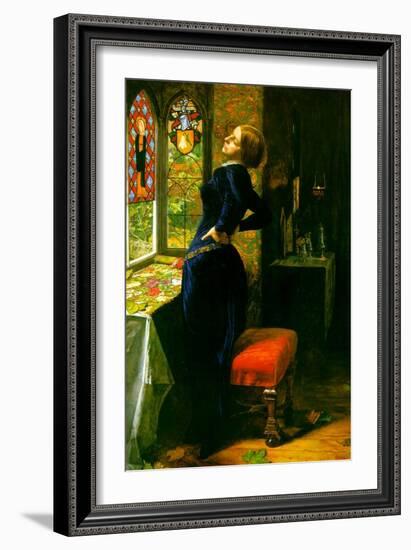 Marianna in the Moated Grange-John Everett Millais-Framed Art Print