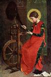 St Elizabeth of Hungary Spinning Wool for the Poor, 1901-Marianne Stokes-Giclee Print