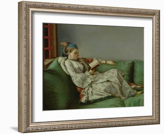 Marie Adelaide of France in Turkish Costume, 1753 (Oil on Canvas)-Jean-Etienne Liotard-Framed Giclee Print