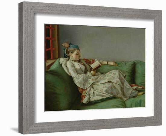 Marie Adelaide of France in Turkish Costume, 1753 (Oil on Canvas)-Jean-Etienne Liotard-Framed Giclee Print