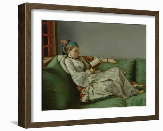 Marie Adelaide of France in Turkish Costume, 1753 (Oil on Canvas)-Jean-Etienne Liotard-Framed Giclee Print