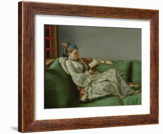 Marie Adelaide of France in Turkish Costume, 1753 (Oil on Canvas)-Jean-Etienne Liotard-Framed Giclee Print