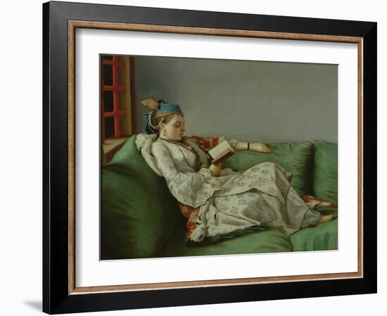 Marie Adelaide of France in Turkish Costume, 1753 (Oil on Canvas)-Jean-Etienne Liotard-Framed Giclee Print