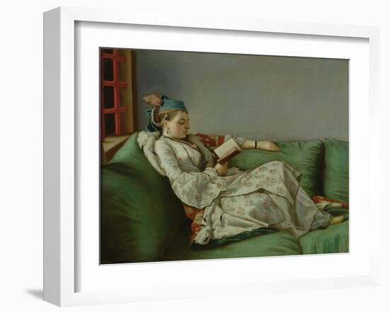 Marie Adelaide of France in Turkish Costume, 1753 (Oil on Canvas)-Jean-Etienne Liotard-Framed Giclee Print