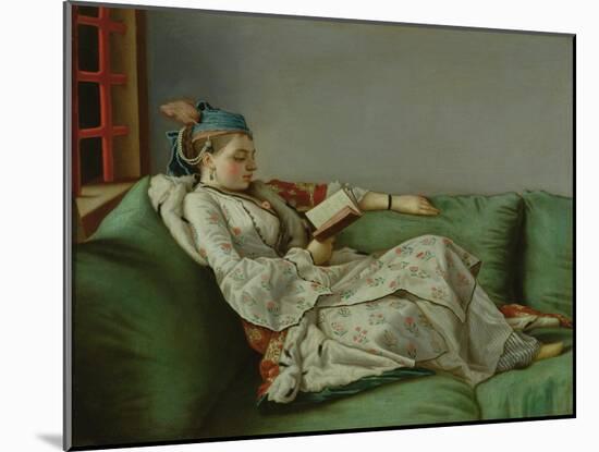 Marie Adelaide of France in Turkish Costume, 1753 (Oil on Canvas)-Jean-Etienne Liotard-Mounted Giclee Print