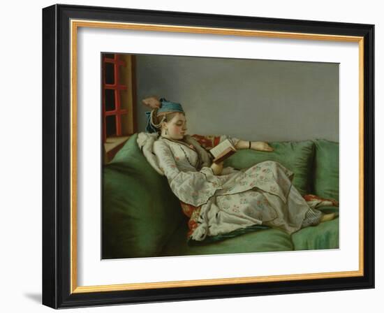 Marie Adelaide of France in Turkish Costume, 1753 (Oil on Canvas)-Jean-Etienne Liotard-Framed Giclee Print