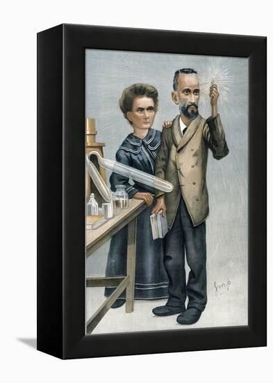 Marie And Pierre Curie-null-Framed Premier Image Canvas